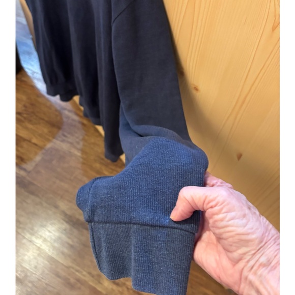 U.S. Polo 3XLT Navy Pull Over Cotton Blend 1/4 Zip Ribbed LS Pony Logo - Picture 8 of 15